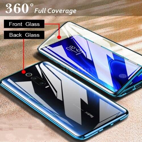 Magnetic Absorption Double Sided 360 Safety Glass for Xiaomi Mi 9T 9TPro Phone Case Full Cover Xiaomi9T Mi9T Pro Mi9TPro Fundas