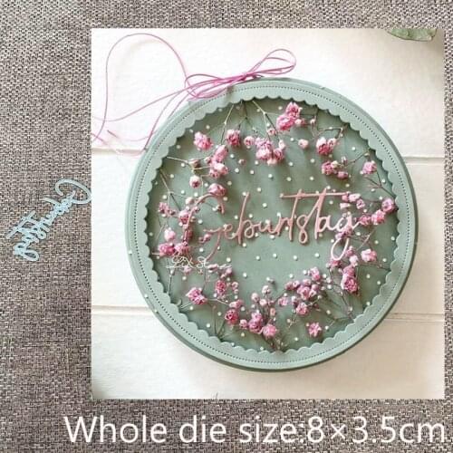 XLDesign Craft Metal stencil mold Cutting Dies German date of birth scrapbook die cuts Album Paper Card Craft Embossing