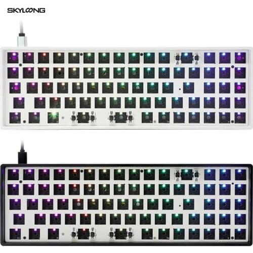 Geek GK73XS Keyboard Kit HotSwap NKRO RGB Wired bluetooth Dual Mode PCB Mounting Plate Case Mecanical Keyboard Customized Kit