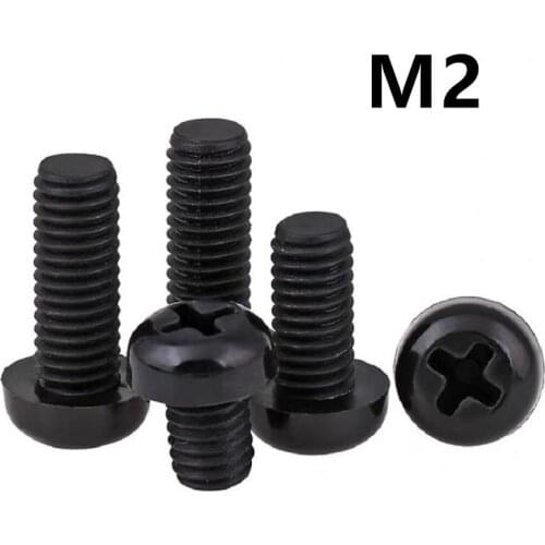 1000pcs/lot M2x4/5/6/8/10/12mm ISO7045 DIN7985 GB818 Nylon Cross Recessed Pan Head Screws Plastic Spacer Phillips Screw