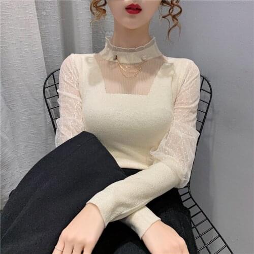 Room 197483 on 10 rows 2 】 make velvet lace net yarn splicing knit female 57