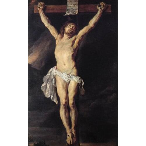 Peter Paul Rubens - The Crucified Christ Jesus oil painting art -48" Huge hand painted oil painting # accept custom Christ art