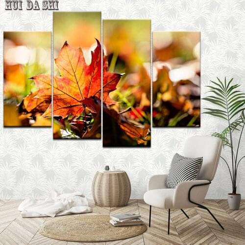 Posters&Prints Wall Art Canvas Painting maple leaf Wall Picture Canvas Modern Decoration Pictures For Living Room Home Decor