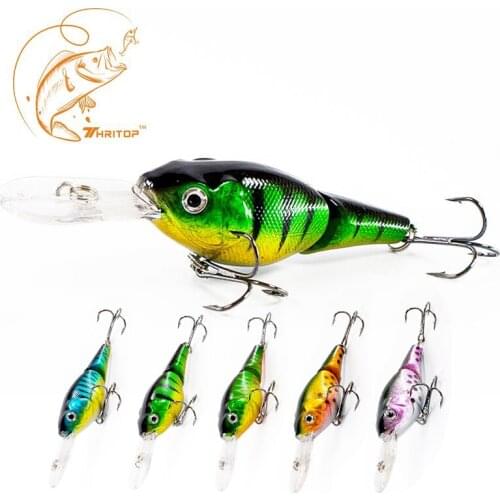 Thritop Crank Fishing Lure 5 Color for Choose 9cm 10.5g Artificial Hard Bait TP002 Professional Crank Fishing Accessories