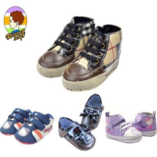 Risunnybaby Fashion Baby Shoes Newborn First Walkers Shoes Infant Toddler Soft Sole Anti-Slip Baby Shoes Boys Girls Sneakers
