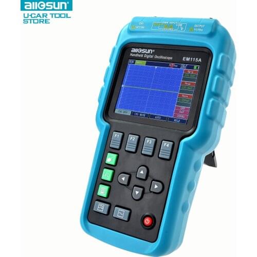 All sun EM115A Handheld Digital Oscilloscope 3 in 1 Multi-function High-Resolution Color LCD with Built-in Lithium Battery