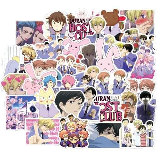 50PCS Ouran High School Host Club Stickers Gift Toy For Girl Anime Sticker Decal To DIY Laptop Phone Guitar Suitcase Stationery