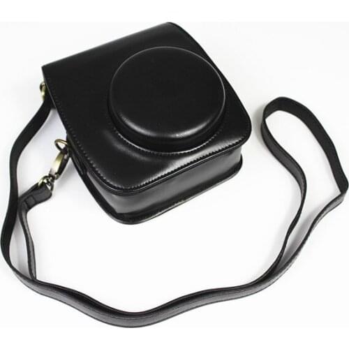 PU Leather Camera Bag Hard Case Half Case For Panasonic For Fujifilm Mini 11 Camera Accessories Bundle Kit Shoulder Strap Bag