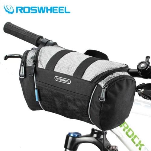 Roswheel Utility Bicycle Bags 5L Bike Handlebar Bag Bicycle Front Tube Pocket Shoulder Pack Riding Cycling Supplies 2 Colors