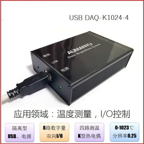 USB Data Acquisition Card Thermocouple Temperature Acquisition Card 4 Thermocouples 8 Digital IO K-type Thermocouples