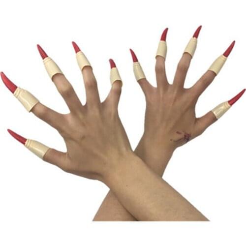 1Pcs Vampire Nail Set Props Halloween Costume Props False Horror Long Nails Party DIY Decorations