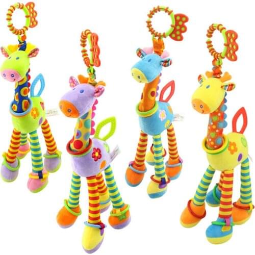 1Pc Grow Stretch The Giraffe Baby Boy Girl Soft Hanging Toy For Pram Car Seat Hanging Bell Peluches Stuffed Plush Animals Bebe