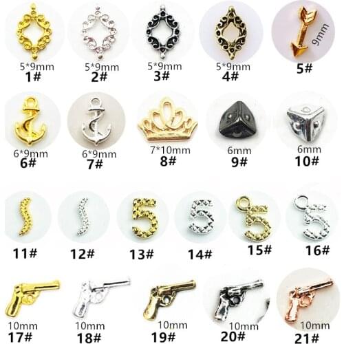 10pcs/lot Japan Korea 3D Alloy Nail Decorations Metal Anchor Arrow Nail Accessories DIY Charm Styling Tools Nail Art Parts