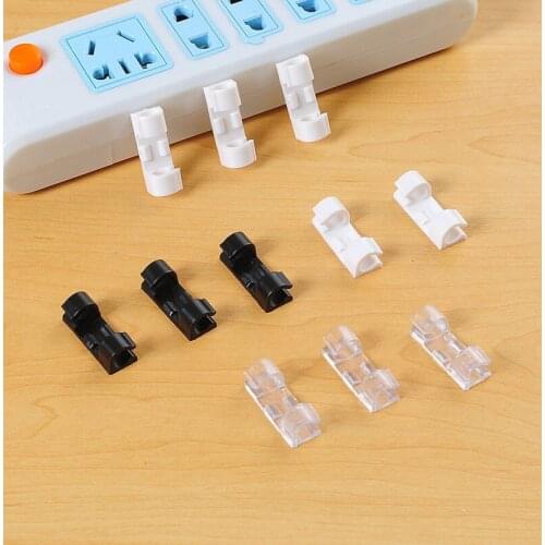 20pcs Self-adhesive Wire Organizer Line Cable Clip Buckle Clips Ties Fixer Fastener Holder Data Telephone Line Winder Sleeve