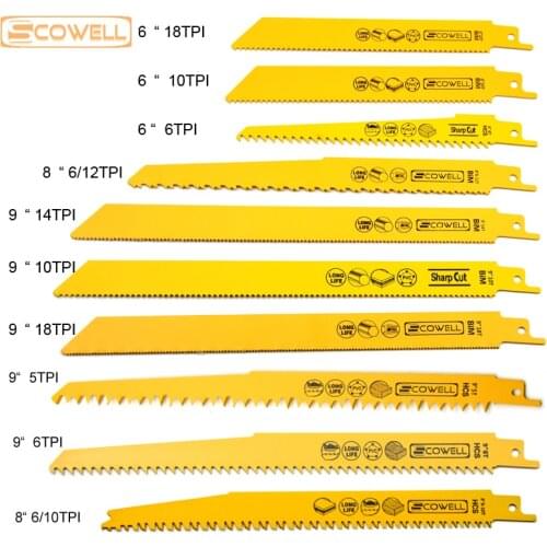 30% off Recipe Saw Blades Bi-metal Sabre Saw Blade For Wood Cutting Metal Cutting Demolition Reciprocating Blade 5TPI 6TPI 10TPI