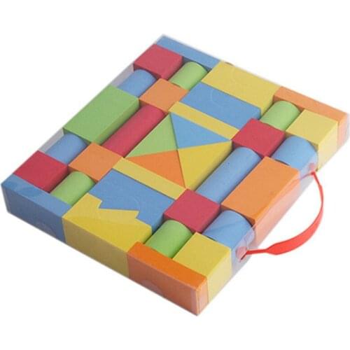 38PCS Hot Selling EVA Safe Children Building Brick Block Foam Construction Soft Toy Kids Intelligence Exercise Assembled