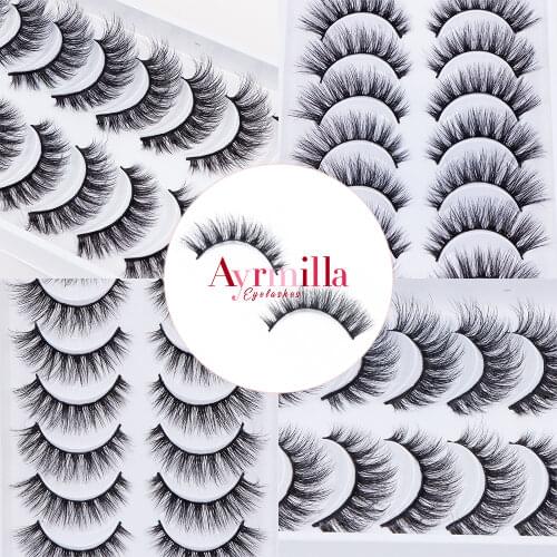 20Pairs Mink False Eyelashes 3D Mink Lashes Natural Faux Eyelashes Dramatic Volume Lashes Eyelash Extension for Makeup maquiagem