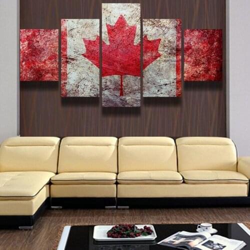 5pcs Canadian flag 5d diamond painting mosaic art crafts,full square Diamond embroidery,diamond puzzles Y2251