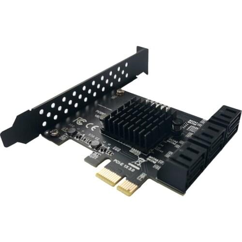 PCI e PCIE to SATA Card PCI-E Adapter PCI Express to SATA 3 Converter 4 Port SATA III 6G Expansion Controller Card Adapter IPFS