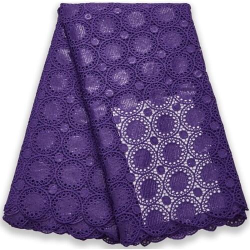 African Lace Fabric 2021 High Quality Lace New White Nigerian Guipure Sequins Fabrics Embroidery Sewing Dresses For Women A 2543