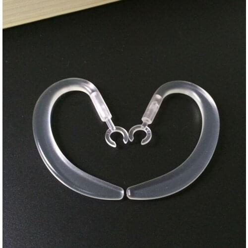 Aipinchun 4Pcs 7mm 360 Degree Rotating Telescopic Silicone Earhook earloop ear hook hanger loop for Bluetooth Headset Headphone
