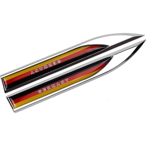 Car Accessories for German Flag Logo Badge Emblem Fender Side Sticker Door Decal for Ford focus 2 Volvo Hyundai Volkswagen golf