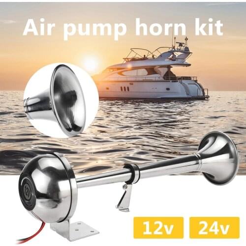 Car Air Horns Compressor 12V Super Loud Electric Solenoid Valve Single Trumpet For Motorcycle Boat Yachts Lorry RV Trucks Tool