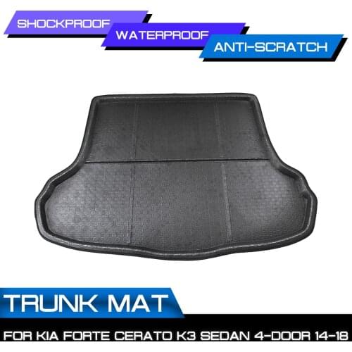 Car Floor Mat Carpet For Kia Forte Cerato K3 Sedan 4-door 2014-2018 Rear Trunk Anti-mud Cover