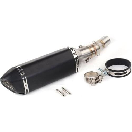 Motorbike Laser Marking Muffler For Kawasaki For Ninja 350 Stainless Steel Exhaust Muffler Pipe Link Middle Pipe Escape