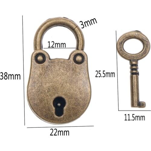 Antique Style Mini Archaize Padlocks Key Lock With key For Handbag/Small Luggage/Tiny Craft Diary/Toy/Box