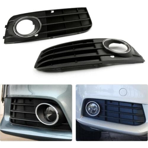 Artudatech Matte Black Euro Front Bumper Fog Light Grille Cover For Audi A4 A4L B8 2009-2011 8KD80768101C Car Accessories Part