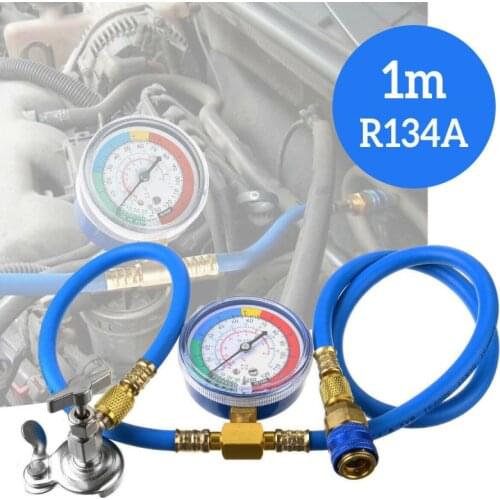 New R134a Air Conditioner Fluoride Tube Quick Release Refrigerant Connector Cold Pressure Gauge Car Air Conditioning Repair Tool