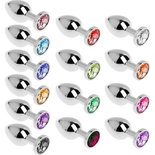 Sex shop Anal toys erotic Size Metal Crystal Anal Plug Booty Beads Jewelled Anal Butt Plugs Adult Toys For Men Couples