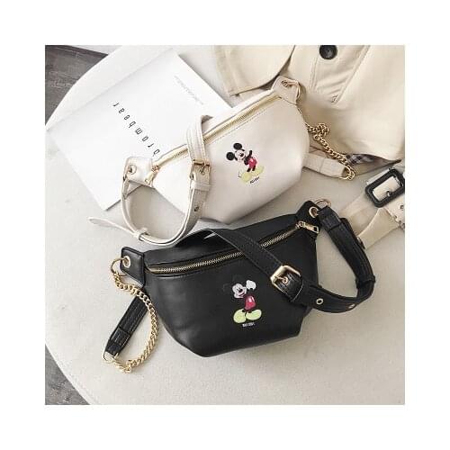 Disney Mickey mouselady messenger bag women shoulder bag minne Waist pack chest bag