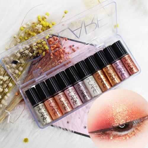 Delicate Package Easy Carry Many Selected Brighten Up Your makeup 10 Colors Star Diamond Liquid Glitter Eye Shadow