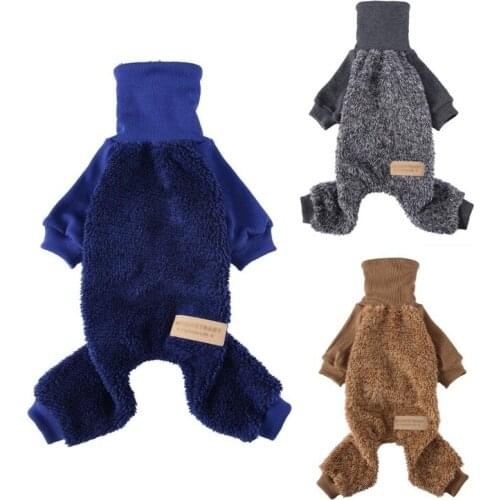 Warm Soft Pet Jumpsuit Autumn Winter Pet Four Legged Clothing for Small Medium Dogs Pet Chihuahua Puppy Dog Outfits Pets Apparel