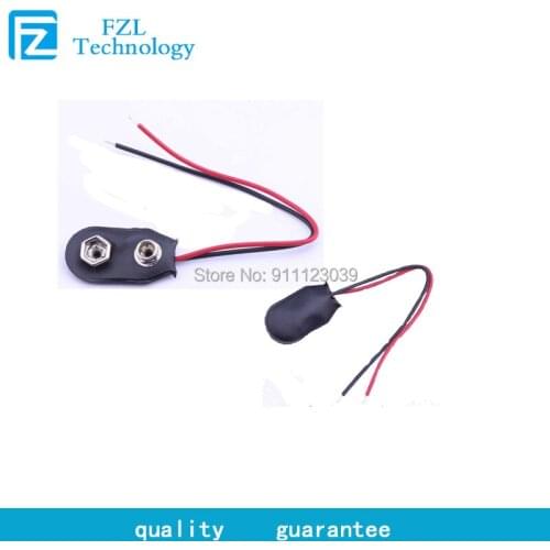 High quality 10pcs 9V DC battery copper wire buckle power cord lead plug clip jack Arduino DIY connector