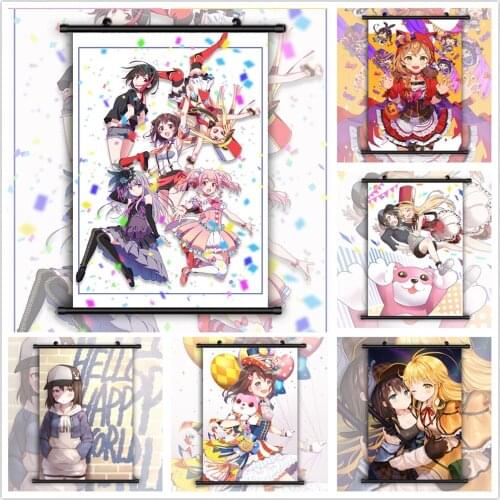 WTQ BanG Dream! Misaki Kokoro Anime Manga HD Print Retro Poster Canvas Art Anime Posters Wall Decor Wall Art Picture Home Decor