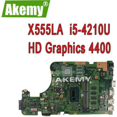 X555LA Motherboard For Asus X555LA X555LD REV 2.0, 3.1,3.3,3.6 Mainboard I5-4210U 4G HD Graphics 4400 100% tested