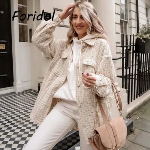 Women plaid casual blazer coat jacket women long sleeve autumn winter office lady blazer jacket coat oversize outfit 2020