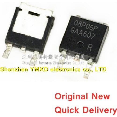 10Pcs/Lot New SPD08P06P 08P06P Patch TO-252 MOS Field Effect Tube P Channel -60V -8.8A