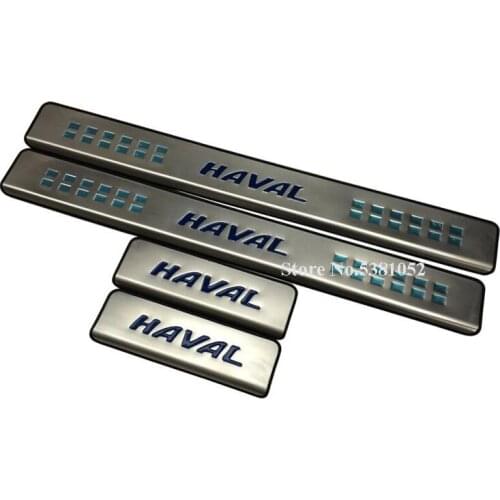 4Pcs For Haval H6 Coupe 2015-2019 Stainless Steel Door Sill Trim Cover Scuff Plate Guard Protector Goods Car Sticker Accessories