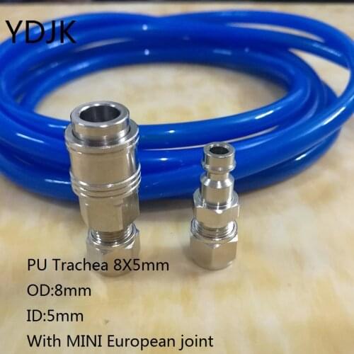 5 10 15 20 Meters 8mm x 5mm Polyurethane Air Compressor Hose Tube Flexible 8*5 MM Trachea With Connector MINI European joint
