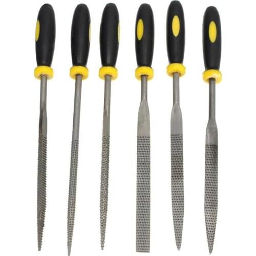 6Pcs 140mm Mini Metal Needle Files Set Steel Rasp Wood Carving Tools for Needle Filing Woodworking Hand File Tool
