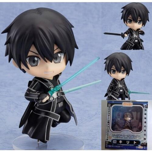 Anime Q clay Sword Art Online Kirito Kirigaya Kazuto Japanses Anime Figure PVC Action Figure Model Collectible Doll Gift