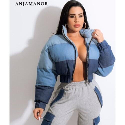Женские джинсовые куртки ANJAMANOR China At AliExpress