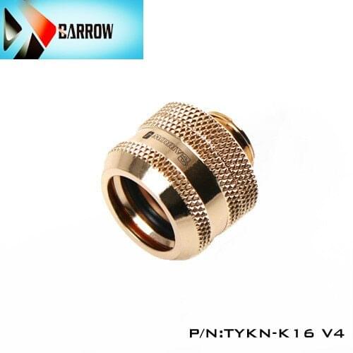 Barrow OD 16mm Hard tube compression fittings, Hard pipe build fittings Black / Bright silver / white / gold TYKN-K16 V4