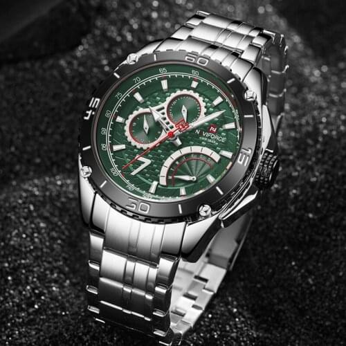 NAVIFORCE Brand Top Luxury Casual Men Watch Date Week Fashion Clock Quartz Sport Waterproof Luminous Watch Men Relogio Masculino
