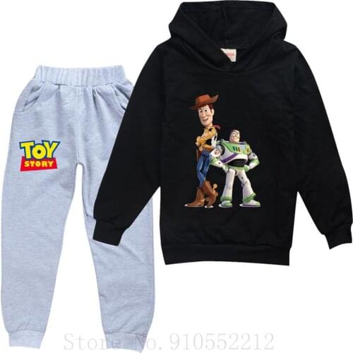 Disney Cartoon Clothes For Baby Boys Girls Toy Story 4 Print Sweatshirt Pants 2pcs Sets Boys Sport Suits Baby Tracksuits Outfits