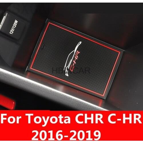 For Toyota CHR C-HR 2016-2019 Door groove pad special water coaster anti-slip mat decorative interior modification storage slot